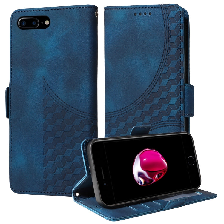 Embossed Rhombus Starry Leather Phone Case, For iPhone XR, For iPhone XS Max, For iPhone 7 Plus / 8 Plus