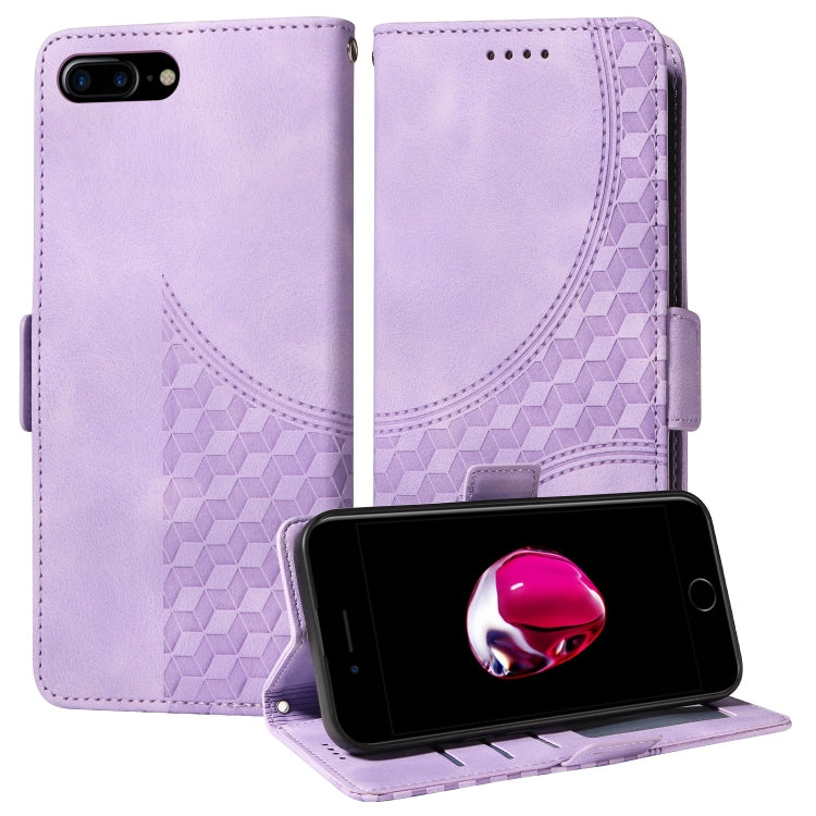Embossed Rhombus Starry Leather Phone Case, For iPhone XR, For iPhone XS Max, For iPhone 7 Plus / 8 Plus
