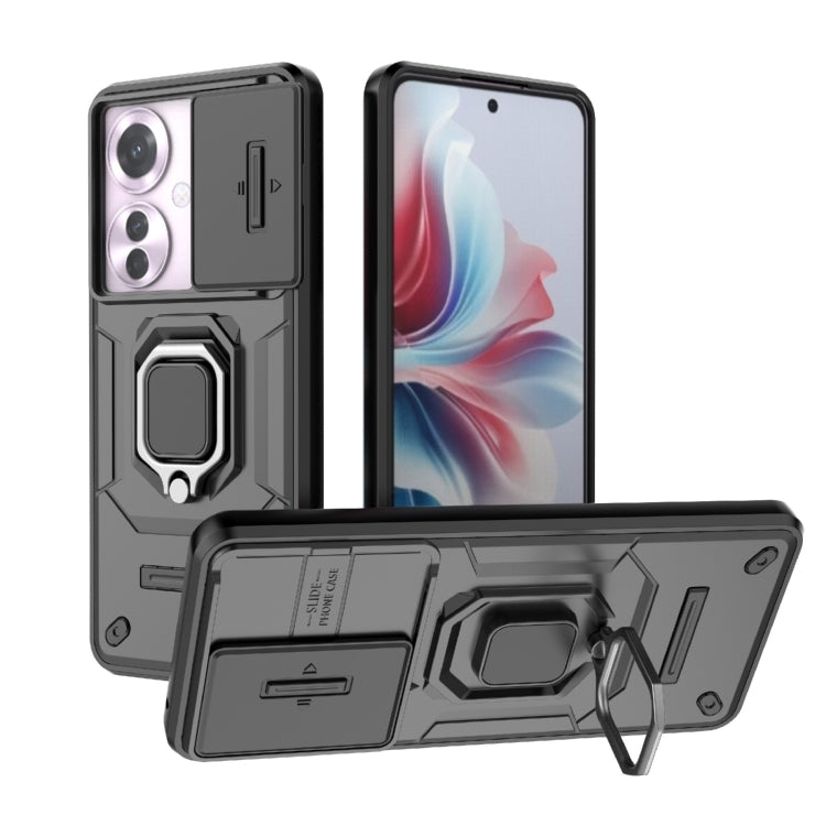 Sliding Camshield TPU + PC Shockproof Phone Case with Holder