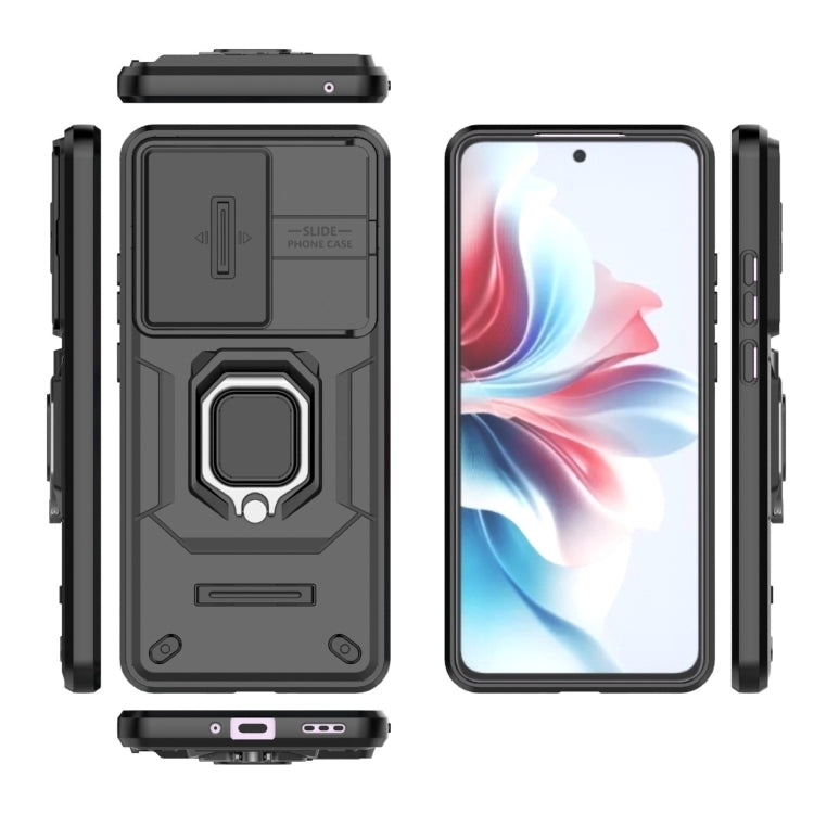 Sliding Camshield TPU + PC Shockproof Phone Case with Holder