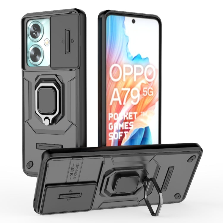 Sliding Camshield TPU + PC Shockproof Phone Case with Holder