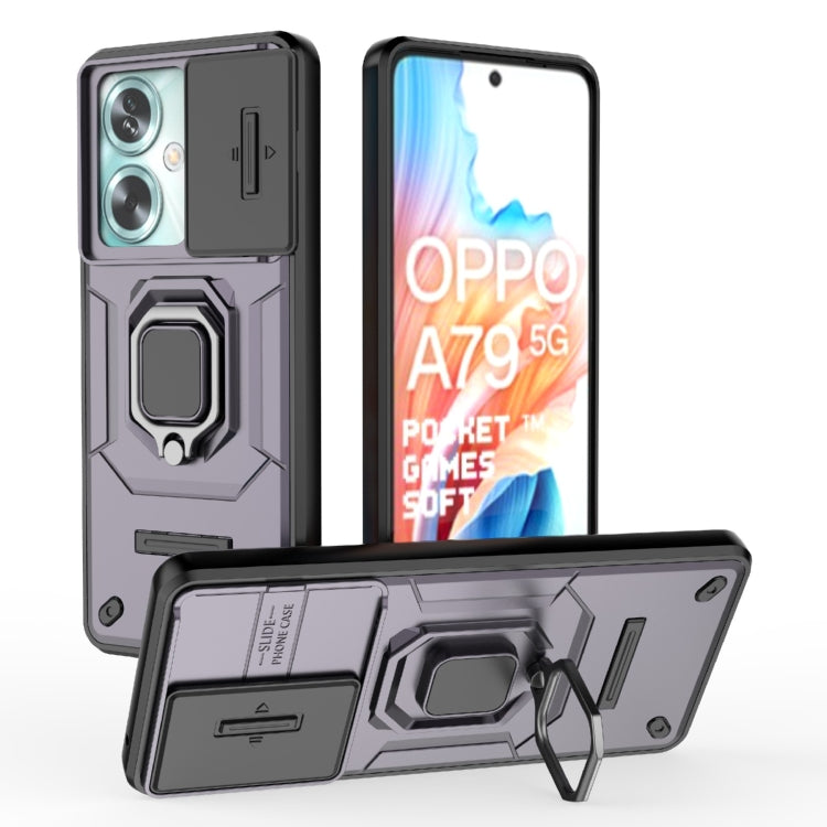 Sliding Camshield TPU + PC Shockproof Phone Case with Holder