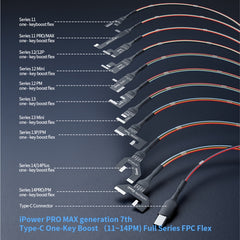 QianLi Generation 7th iPower Pro Max DC Power Control Test Cable for iPhone 6-14 Series