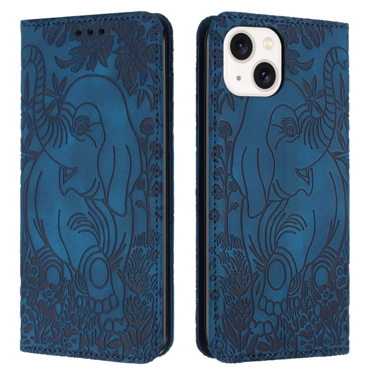 Retro Elephant Embossed Leather Phone Case, Series 1