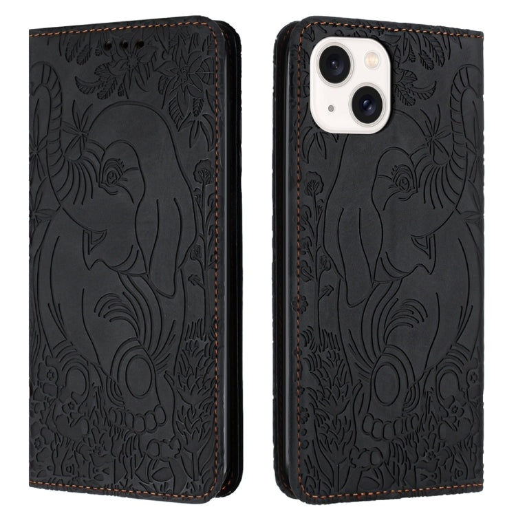 Retro Elephant Embossed Leather Phone Case, Series 1