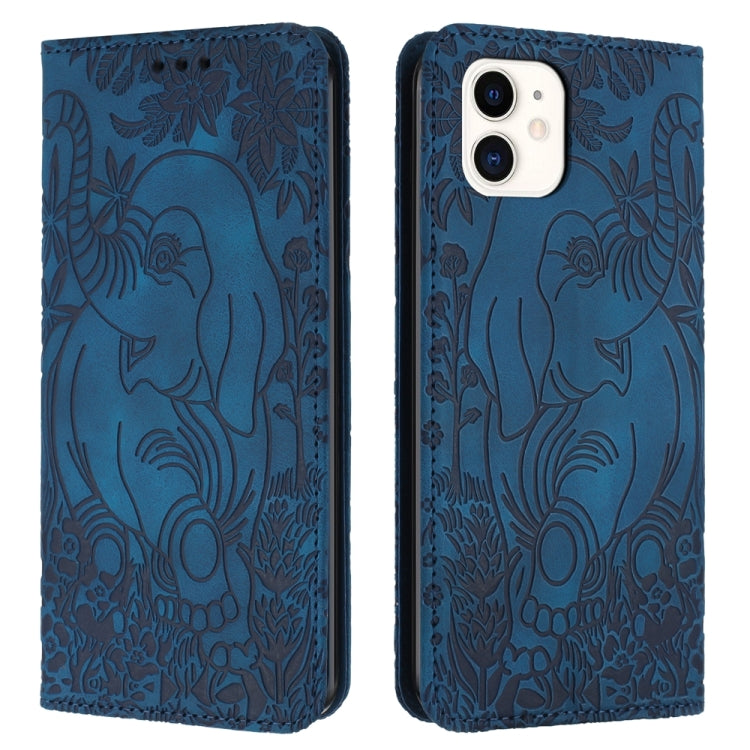 Retro Elephant Embossed Leather Phone Case, Series 1