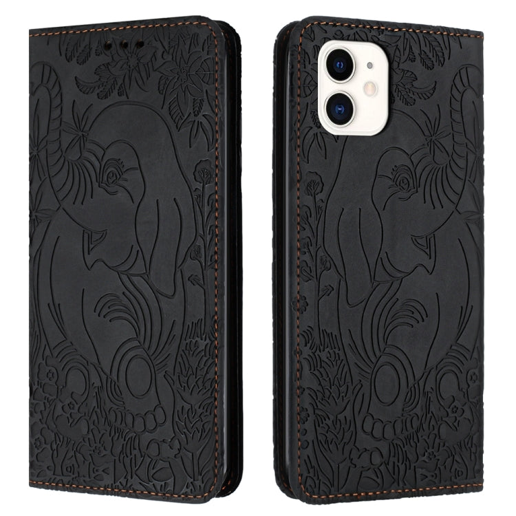 Retro Elephant Embossed Leather Phone Case, Series 1