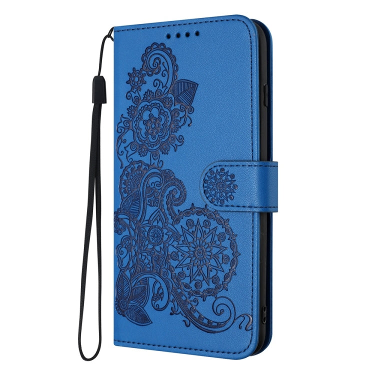 Datura Flower Embossed Flip Leather Phone Case, Series 1