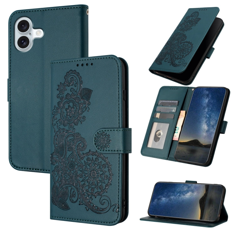 Datura Flower Embossed Flip Leather Phone Case, Series 1