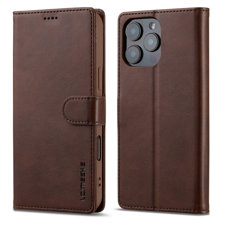LC.IMEEKE Calf Texture Horizontal Flip Leather Case, For iPhone 16 Pro Max, iPhone 16e