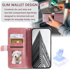 Simple 6-Card Wallet Leather Phone Case, Series 1