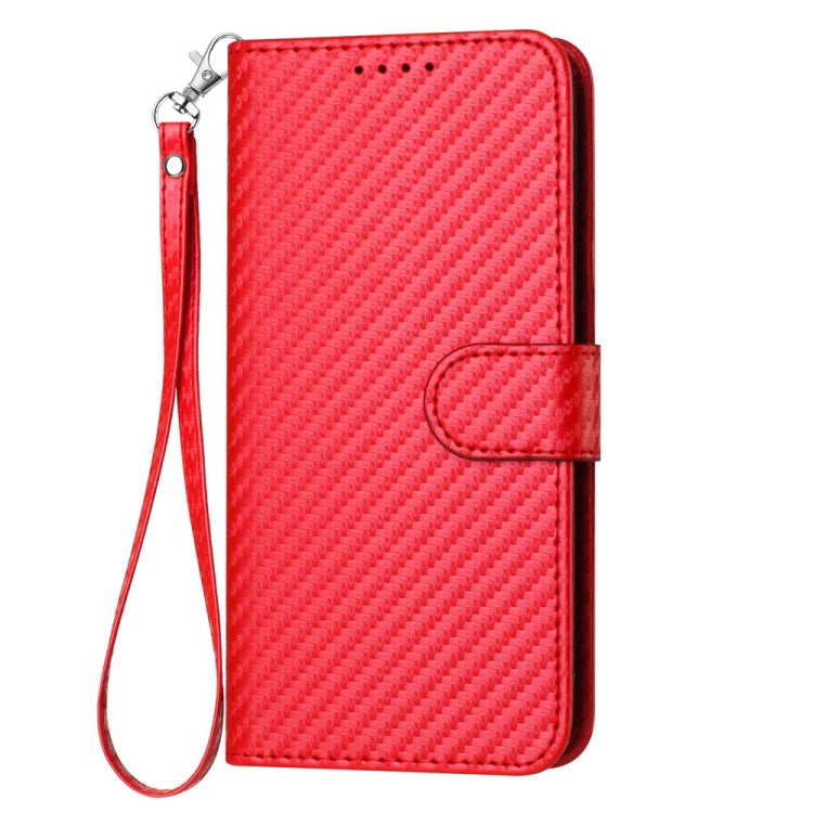 YX0070 Carbon Fiber Buckle Leather Phone Case with Lanyard, Series 1