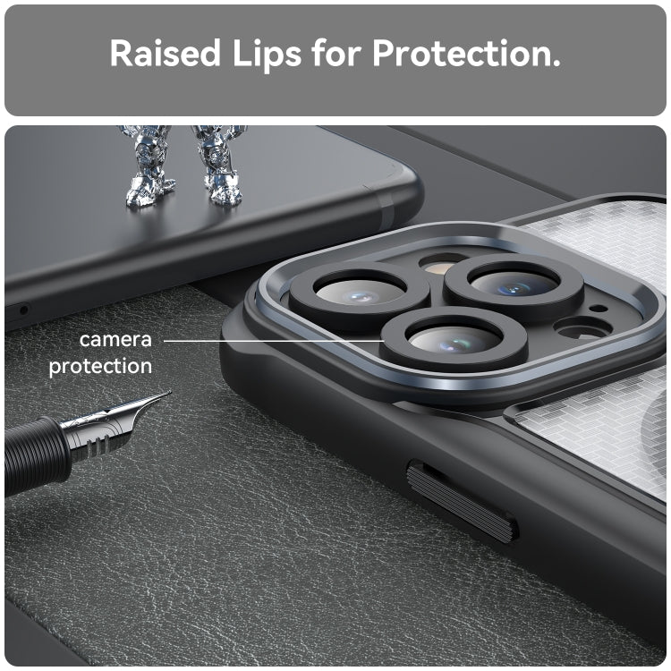 Carbon Fiber Texture MagSafe Translucent Phone Case, Series 1