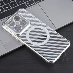 6D Plated Carbon Fiber Clear Magsafe PC Phone Case