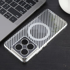 6D Plated Carbon Fiber Clear Magsafe PC Phone Case