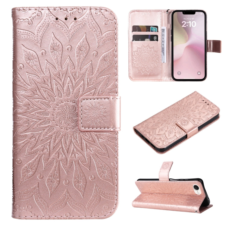 Embossed Sunflower Pattern Flip Leather Phone Case, Series 1