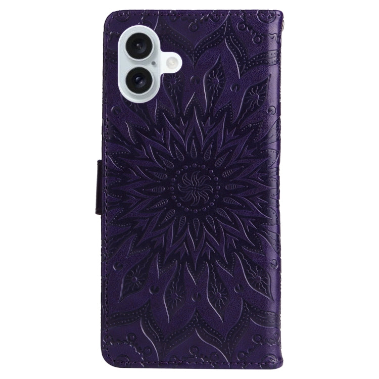 Embossed Sunflower Pattern Flip Leather Phone Case, Series 1