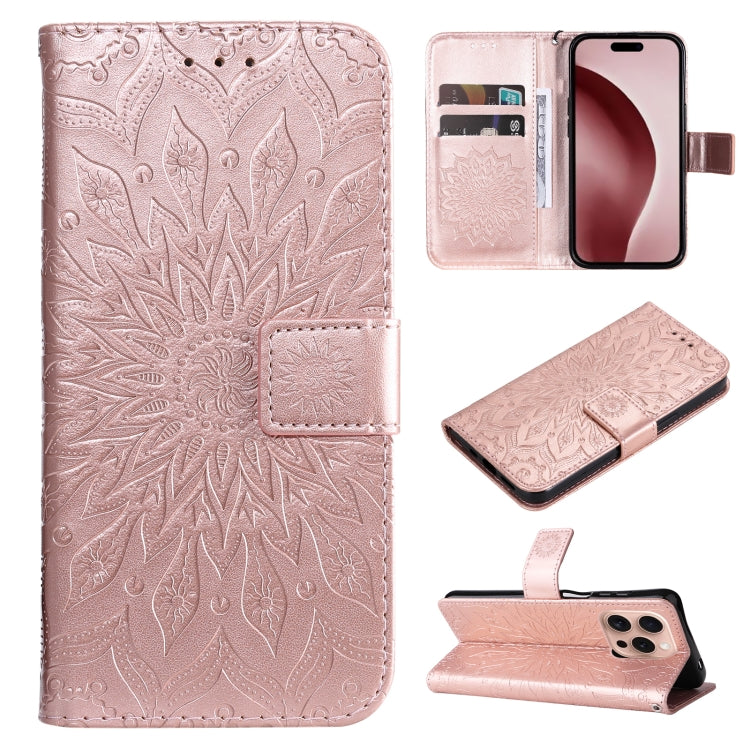 Embossed Sunflower Pattern Flip Leather Phone Case, Series 1