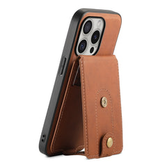 Denior D14 NK Retro Pattern MagSafe Magnetic Card Holder Leather Phone Case, For iPhone 16 Pro Max, For iPhone 16 Pro, For iPhone 16 Plus, For iPhone 16, For iPhone 15 Pro Max, For iPhone 15 Pro, For iPhone 15 Plus, For iPhone 15