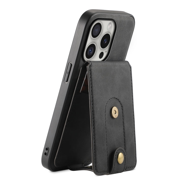Denior D14 NK Retro Pattern MagSafe Magnetic Card Holder Leather Phone Case, For iPhone 16 Pro Max, For iPhone 16 Pro, For iPhone 16 Plus, For iPhone 16, For iPhone 15 Pro Max, For iPhone 15 Pro, For iPhone 15 Plus, For iPhone 15