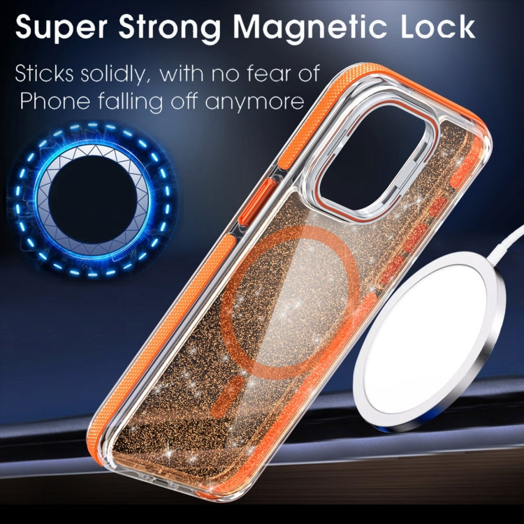 Two-color Glitter Powder Lens Holder Magsafe Phone Case, Series 1