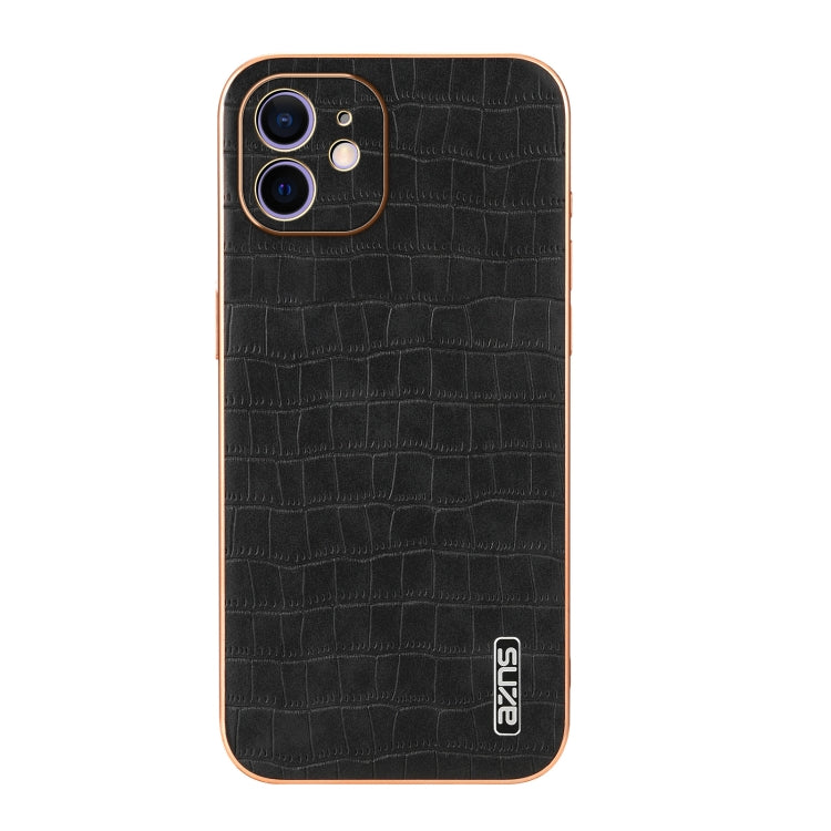 AZNS Electroplated Frame Crocodile Texture Full Coverage Phone Case, Series 1