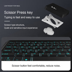 Intelligent Detachable Touch Bluetooth Keyboard Leather Tablet Case with Backlight/Pen Slot