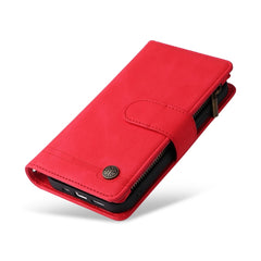 Skin Feel Multi-Card Wallet Zipper Leather Phone Case