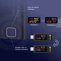 2UUL Charging Mate Type-C Mini Charging Detector with Bidirectional Current Test