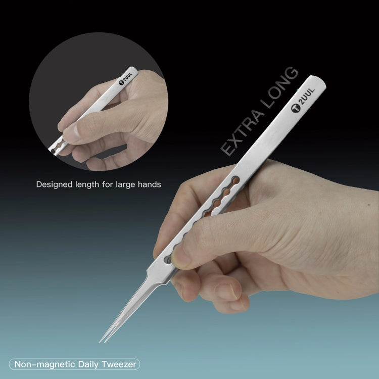 2UUL Non-magnetic Stainless Stencil Tweezers with Holes