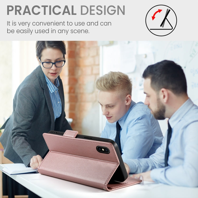 Side Buckle Magnetic Frosted Leather Phone Case, For iPhone X / XS, For iPhone XR, For iPhone XS Max