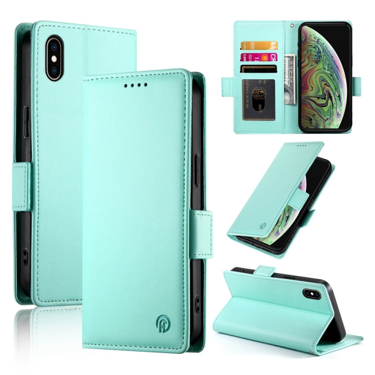 Side Buckle Magnetic Frosted Leather Phone Case, For iPhone X / XS, For iPhone XR, For iPhone XS Max
