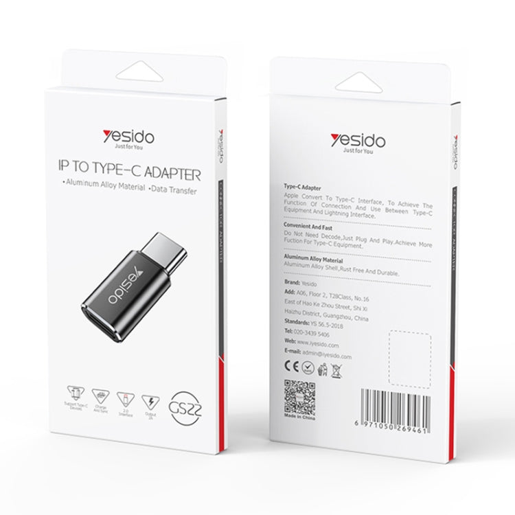 Yesido GS22 USB-C / Type-C to 8 Pin OTG Adapter