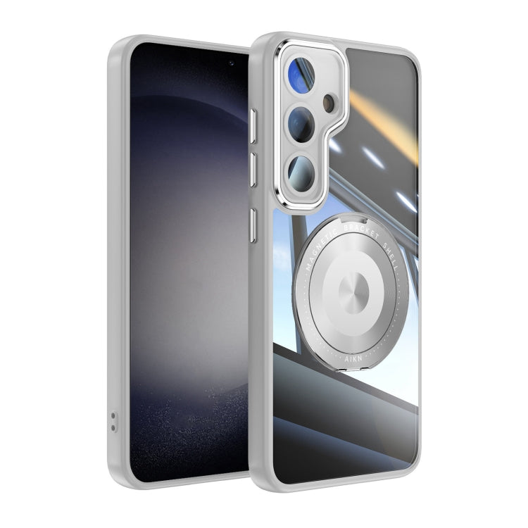 360 Holder MagSafe Acrylic Hybrid TPU Phone Case, For Samsung Galaxy S25 5G, For Samsung Galaxy S25+ 5G, For Samsung Galaxy S25 Ultra 5G, For Samsung Galaxy S24 FE 5G