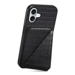 Imitation Crocodile Leather Back Phone Case with Holder