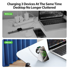 DUZZONA W20 4 in 1 15W Magnetic Wireless Charger Station