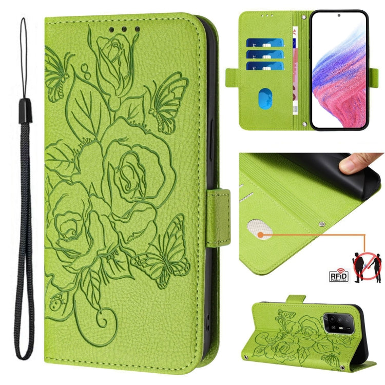 Embossed Rose RFID Anti-theft Leather Phone Case, Series 1