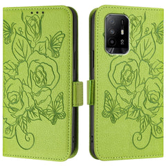 Embossed Rose RFID Anti-theft Leather Phone Case, For OPPO A74 4G / F19 / F19s / A95 5G / 4G, For OPPO A15 / A15s / A35 2021, For OPPO A54 5G / A74 5G / A93 5G, For OPPO Reno5 5G / 4G / Find X3 Lite, For OPPO Reno4 Lite / Reno4 F