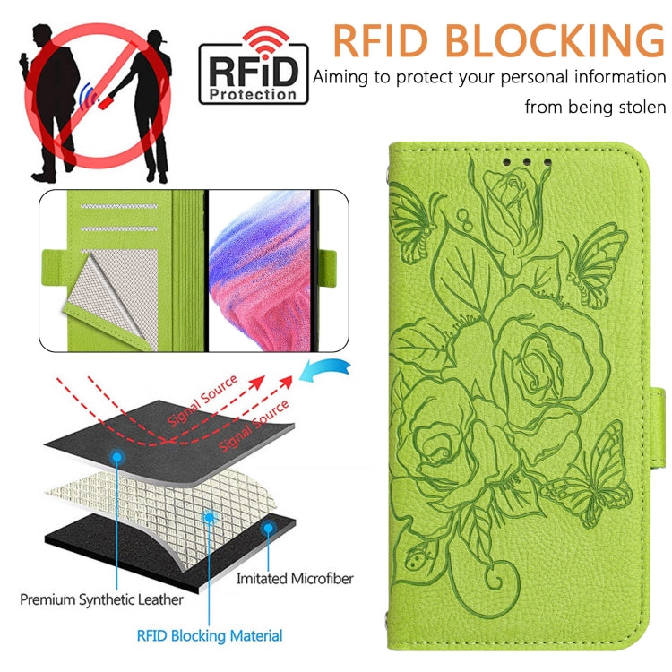 Embossed Rose RFID Anti-theft Leather Phone Case, For OPPO Find X7, For OPPO Reno11 5G Global, For OPPO Reno11 Pro 5G Global, For OPPO Find X7 Ultra, For OPPO A38 4G / A18 4G Global