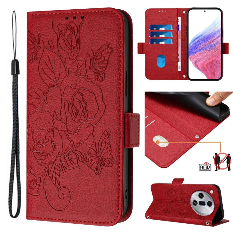 Embossed Rose RFID Anti-theft Leather Phone Case, Series 1