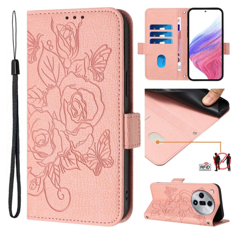 Embossed Rose RFID Anti-theft Leather Phone Case, Series 1