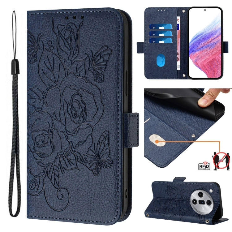 Embossed Rose RFID Anti-theft Leather Phone Case, Series 1