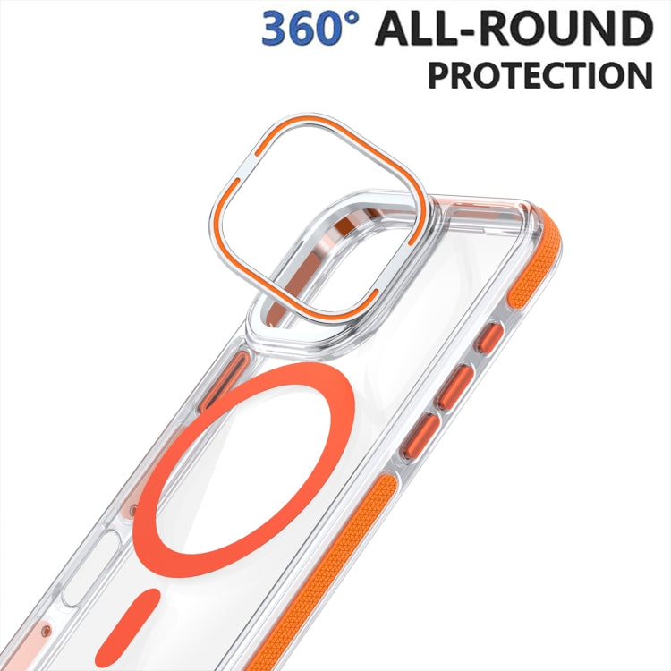 Dual-Color Clear Acrylic Hybrid TPU Lens Flip Holder MagSafe Phone Case, Series 1