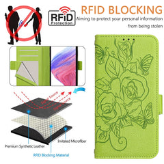 Embossed Rose RFID Anti-theft Leather Phone Case, Series 1