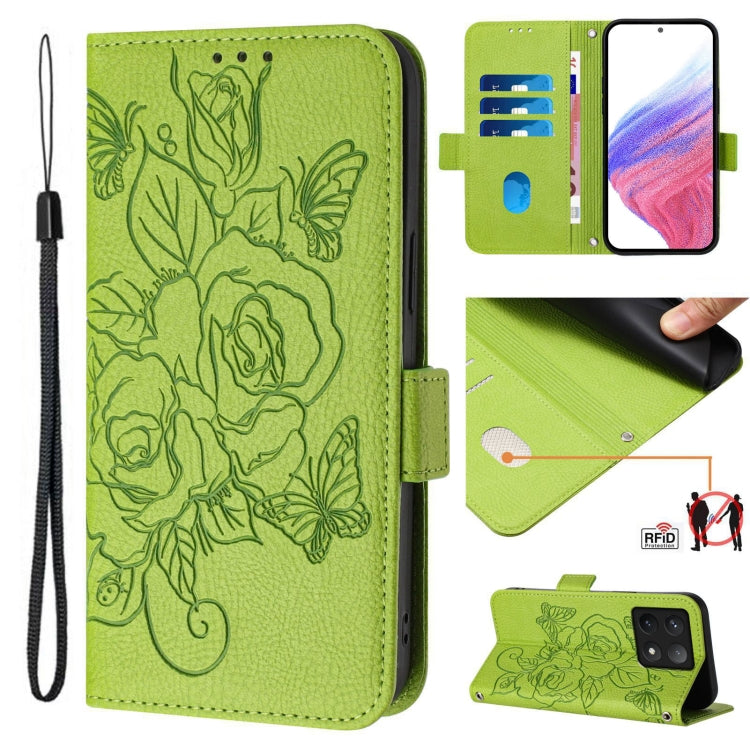 Embossed Rose RFID Anti-theft Leather Phone Case, Series 1