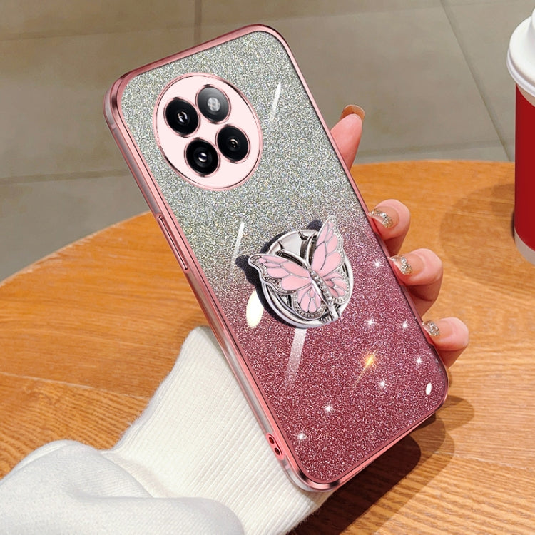 Plated Gradient Glitter Butterfly Holder TPU Phone Case, For Xiaomi 14T Pro, For Xiaomi 14T, For Xiaomi Civi 4 Pro, For Xiaomi 14 Ultra