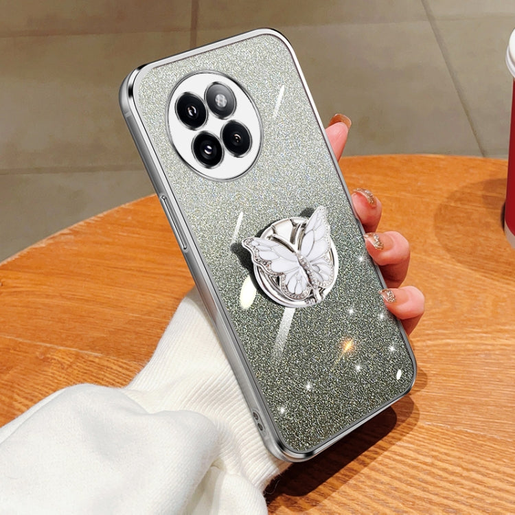 Plated Gradient Glitter Butterfly Holder TPU Phone Case, For Xiaomi 14T Pro, For Xiaomi 14T, For Xiaomi Civi 4 Pro, For Xiaomi 14 Ultra