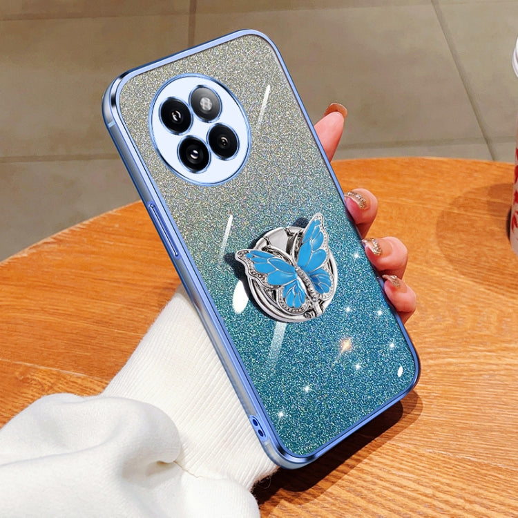 Plated Gradient Glitter Butterfly Holder TPU Phone Case, For Xiaomi 14T Pro, For Xiaomi 14T, For Xiaomi Civi 4 Pro, For Xiaomi 14 Ultra