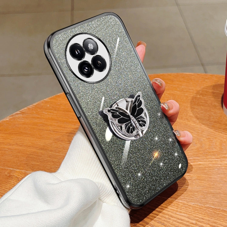 Plated Gradient Glitter Butterfly Holder TPU Phone Case, For Xiaomi 14T Pro, For Xiaomi 14T, For Xiaomi Civi 4 Pro, For Xiaomi 14 Ultra