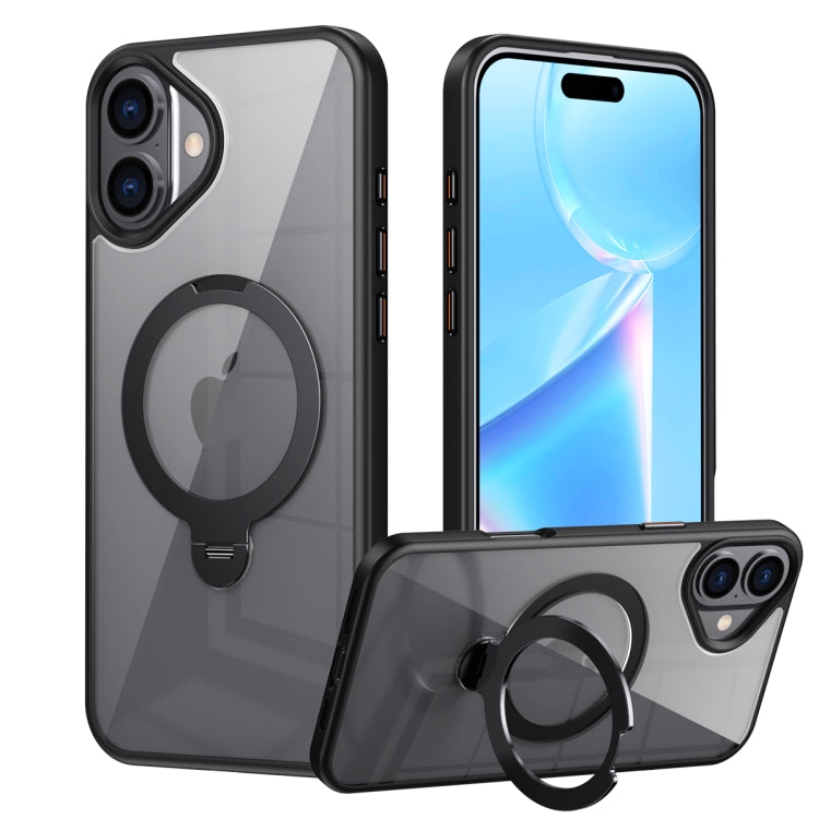 Transparent MagSafe Magnetic Rotating Ring Holder Phone Case, Series 1